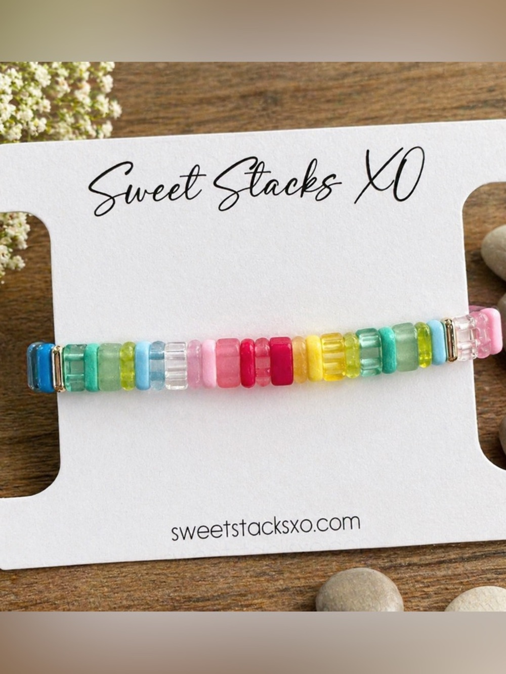 Colorful Acrylic Beaded Bracelet